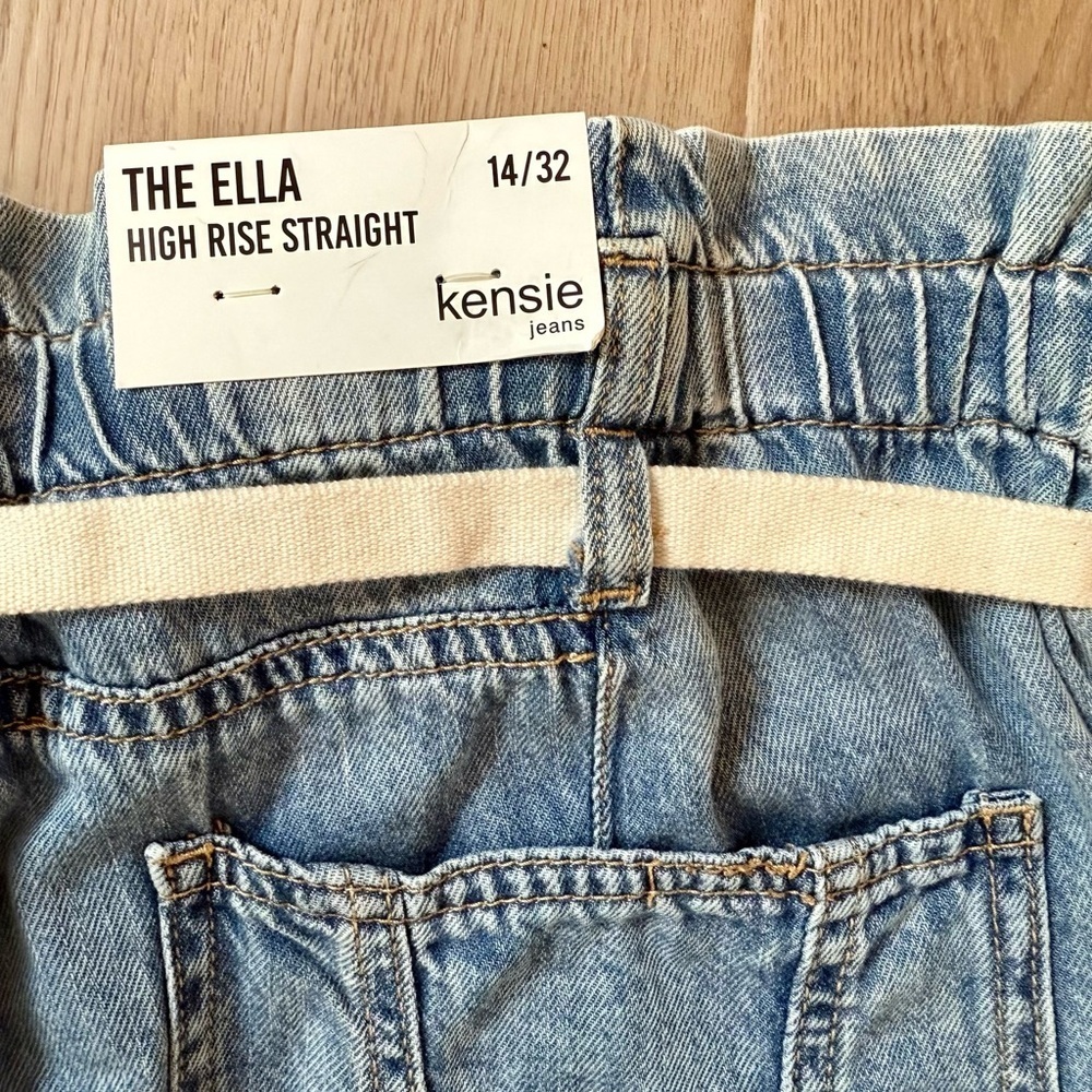 NWT Kensie Jeans Ella High-Rise Straight Leg Jeans Size 14/32 - Picture 8 of 8